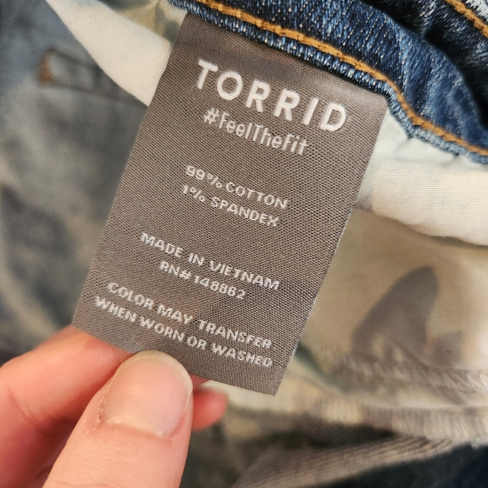 Torrid High Rise | Button Fly | Med-Wash | Classic Denim Jeans - Women 20 SHORT - Picture 9 of 9